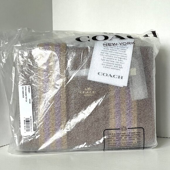 Coach Smith Tote 24 Small Leather Brown Pink CBG91 Crossbody Bag w/ Original PKG - Picture 3 of 12